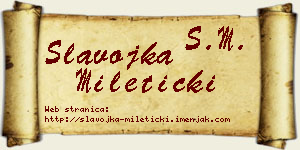 Slavojka Mileticki vizit kartica